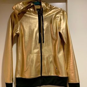 Material girl gold hoodie